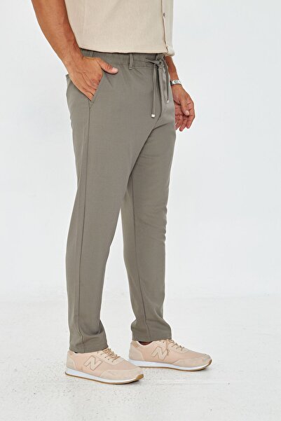 ZİNOX Men's Classic Cloth Pillar Fabric Jogger with Waist Belt