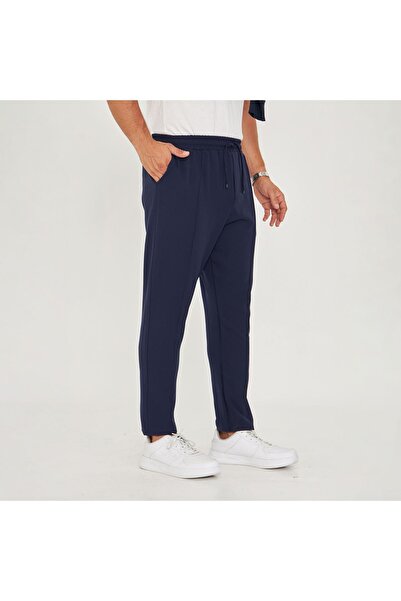 ZİNOX Men's Slim Fit Jogger with Side Pockets, Elastic Laces, Zippered Legs