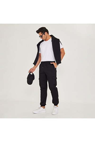 ZİNOX Ανδρικό παντελόνι Gabardine πλαϊνή τσέπη με ελαστικό κάτω μέρος