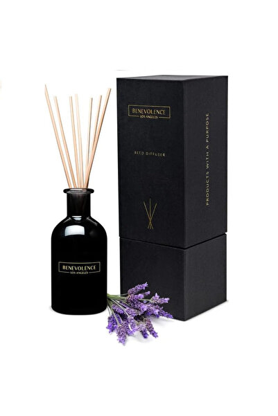Benevolence LA Reed Diffuser for Home, 120 ml, with relaxing lavender and eucalyptus scent, gift box, Home Decor