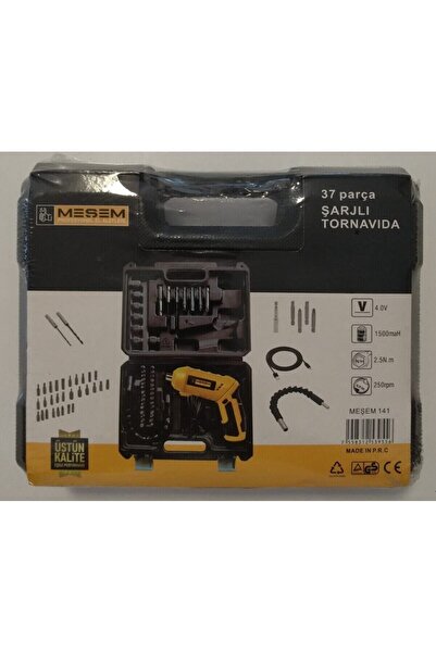 Meşem 1 141 Şarjlı Vidalama Tornavida 37 Parça Takım Çantalı 4 Volt 4.0 - 4.4 Ah Manyetik 2 Yıl