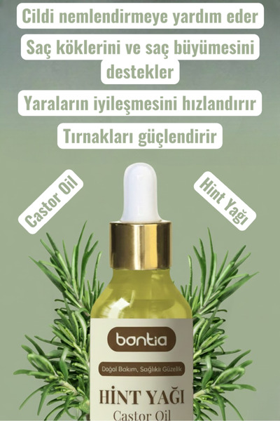 Zera Herbal Castor Oil 20 ml Cold Pressed 100% Natural Pure & Organic - for Hair, Skin, Facial Care