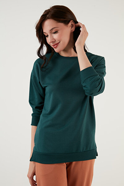 Lela Cotton Regular Fit Crew Neck Basic Sweat SWEAT 5863569