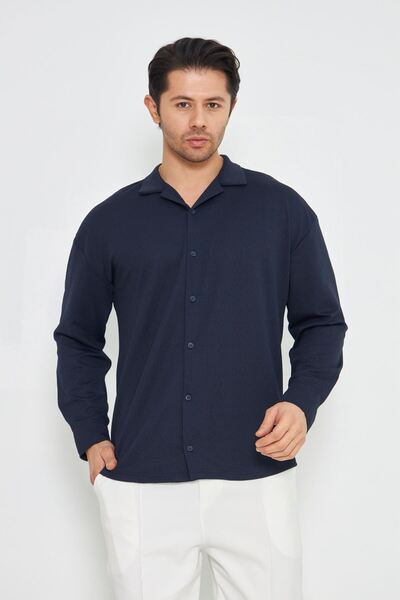 ZİNOX Cămașă pentru bărbați, cu mânecă lungă, cu guler apaș, fără nevoie de c...