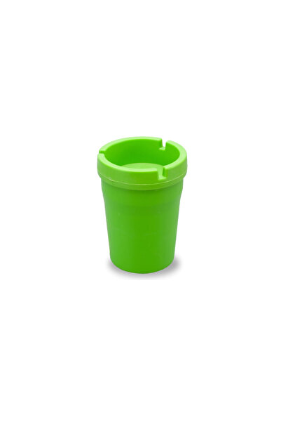 Excellent Houseware portable ashtray, polypropylene, 8.5x10.5 cm, green