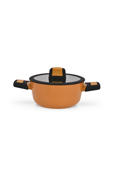 Fissman -BOOM pot with lid, aluminum, 24x11.5 cm, 4.2 l, orange