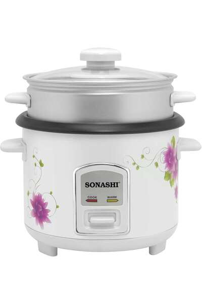 sonashi Rice Cooker/Steamer With Non-Stick Coating & Automatic Shut Off Funct...