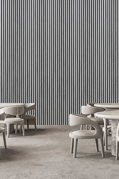 shop Mdf Ahşap Akustik Duvar Paneli 100x275 Cm - Açık Taş
