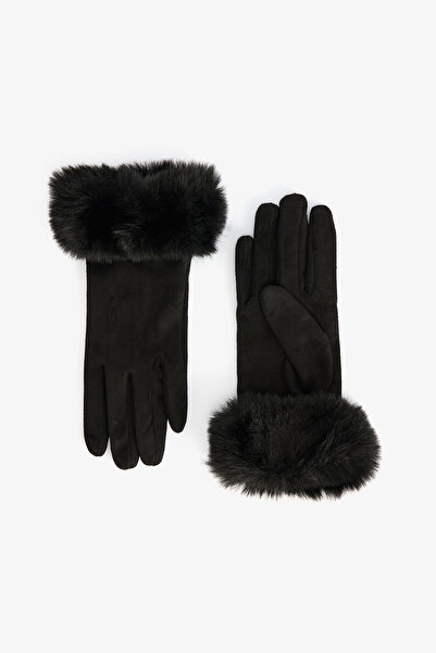 Penti Black Romina Faux Suede Gloves