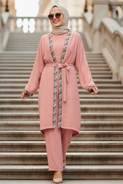 Neva Style طقم ثلاثي من الكيمونو البودرة للحجاب 51910PD