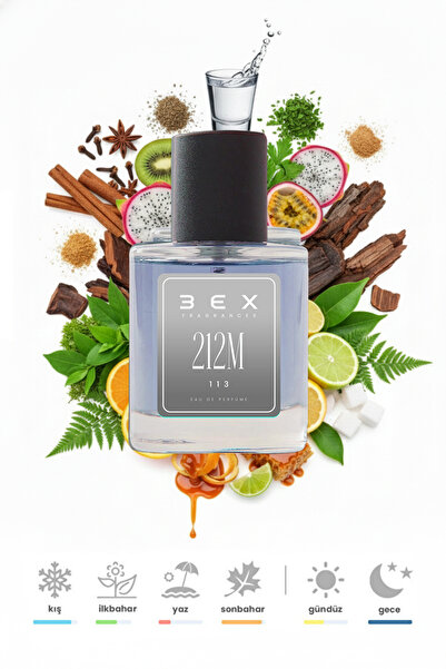 3ex 113 - 212m - 212 Vip Men 50ml Erkek Parfüm 113, One Size