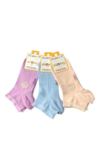 Dündar 3-Piece Plus Girls' Modal Stitch-Free Booties Short Socks