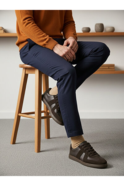 Erkek Hakiki Deri Sneaker Ayakkabı