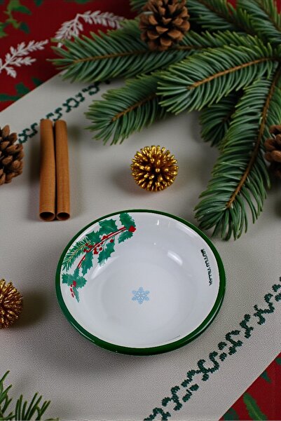 İnci Emaye 20 Cm Emaye Kase Tabak, Çukur Tabak, Salata Tabak, Cips Tabak