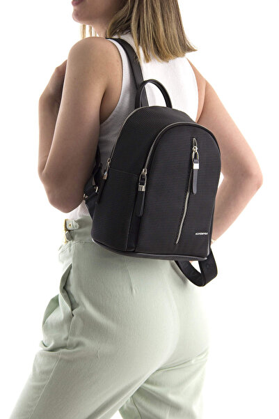 Silver Polo Silver & Polo Black - Rucsac de damă negru Sp901