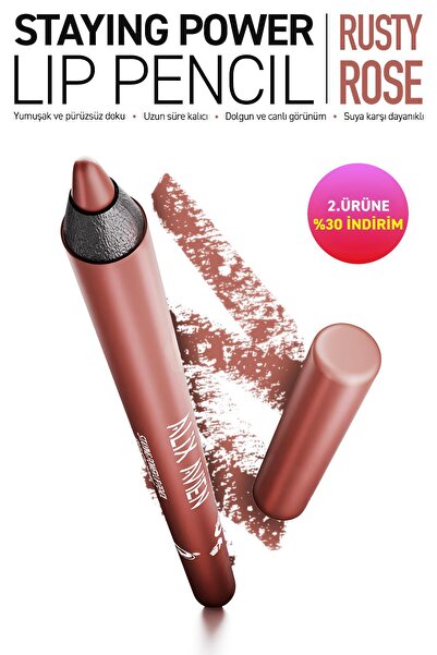 Alix Avien Suya Dayanıklı Uzun Süre Kalıcı Yumuşak Dudak Kalemi - Staying Power Lip Pencil 65 Rusty Rose