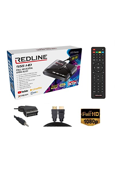 Tekno61 S55 Full Hd Uydu Alıcısı - Dahili Wifi Anteni - Youtube - Scart Av Ka...