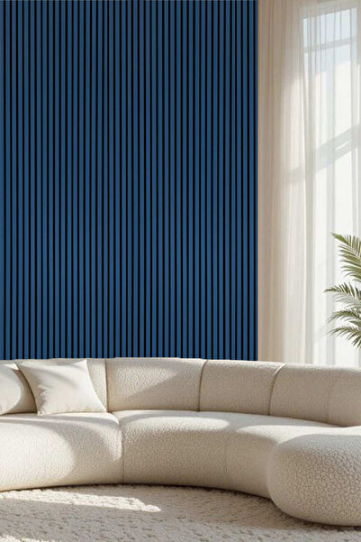 decomila Mdf Ahşap Akustik Duvar Paneli 60x275 Cm - Mavi