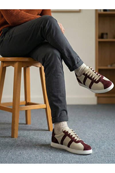 Erkek Hakiki Deri Sneaker Ayakkabı
