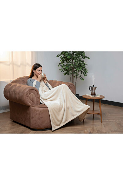 MEYHOME بطانية ويل سوفت قطيفة (150x200 سم) بيج