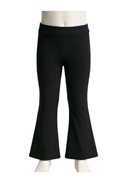 BAŞAK ÇOCUK GİYİM 442515 KADİFE KLOŞ İSPANYOL TAYT 10Y,11Y,12Y,13Y,14Y - SİYA...