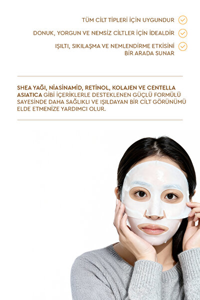 Mjcare Glow Collagen Melting Mask - Hydrojel Şeffaflaşan Eriyen Maske 5'li