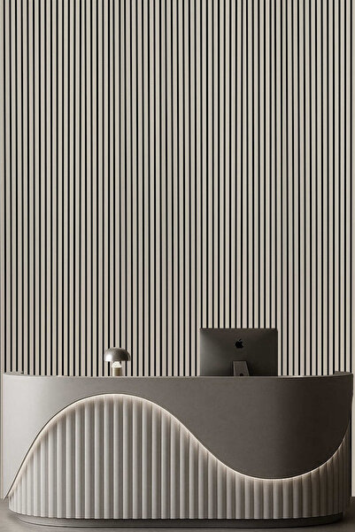 decomila Mdf Ahşap Akustik Duvar Paneli 60x275 Cm - Soft Gri (pvc) - Çizilmez