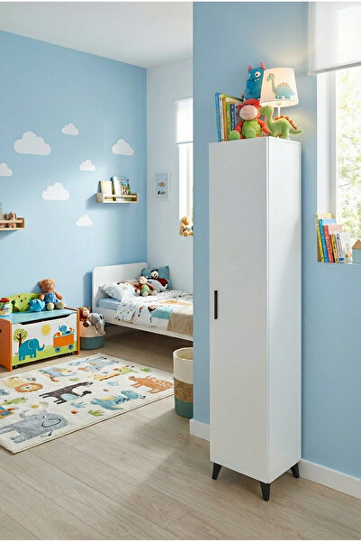 Alesta Life Tek Kapaklı 4 Raflı Mutfak Dolabı, Banyo Dolabı, Kiler Dolabı, Ço...