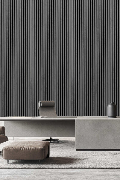 decomila Mdf Ahşap Akustik Duvar Paneli 60x275 Cm - Koyu Taş