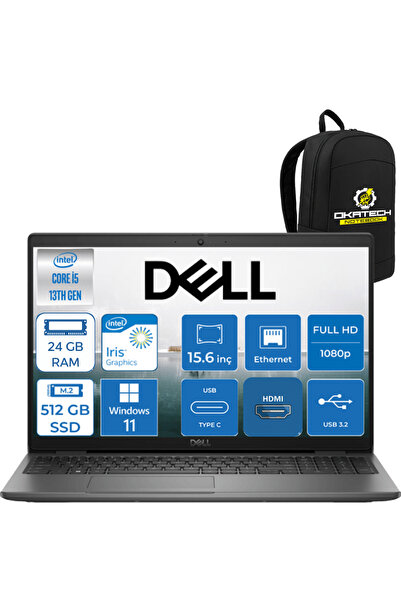 Dell NB VOSTRO I5-1334U 24 GB RAM DDR4 512 GB NVM SSD 15.6" FHD WİN11PRO NOTE...