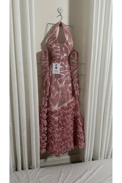 Onila embroidered flesh-toned dress