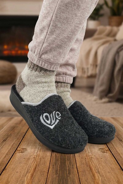 GEZER Kışlık Yüksek Taban Kadın Ev Terlik