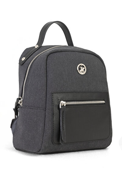 fjallraven mini kanken black backpack with contrast stripes Fjllrven Re-Knken Mini in Navy, Polyester
