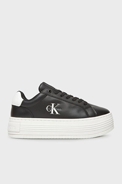 Calvin Klein Women's Bold Flatf Low Lace Lth Sneakers - Black