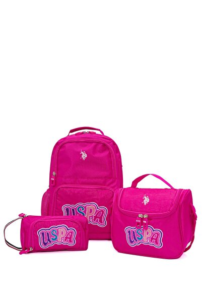 U.S. Polo Assn. يو اس بولو. أسن. حقيبة مدرسية للبنات PLSET25027