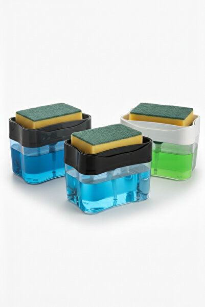 VAN VLECK Dozator de detergent cu burete și pompă – Dozator de săpun lichid m...