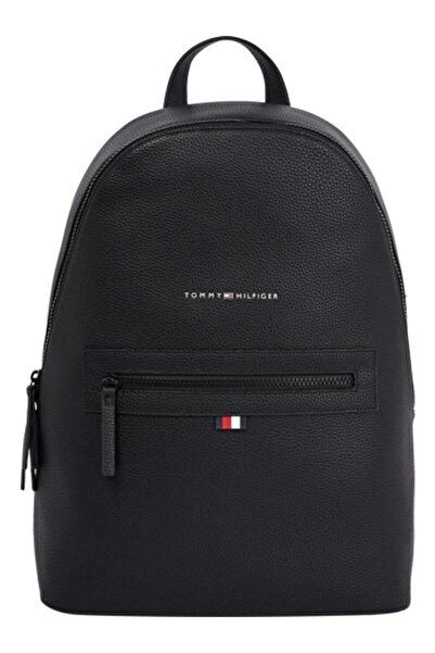Tommy Hilfiger Polyesterový černý pánský batoh Essential Pu Backpack