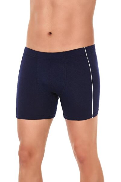 YILDIZ 108 Navy Blue Piping Modal Lycra Boxer