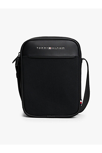 Tommy Hilfiger Th Foundation Mini Reporter Men's Black Bag Am0Am13624Bds
