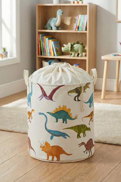 PH Prendi Home Δεινόσαυροι εμπριμέ διχτυωτές πετσέτες πλυντηρίου βρώμικο καλάθι