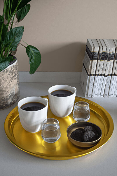 Sarkap Home Kalın Servis Tepsisi - Gold