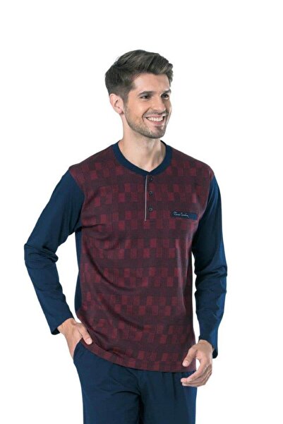 Pierre Cardin 5431 Ανδρικό σετ πιτζάμες με τσέπες με τρία κουμπιά