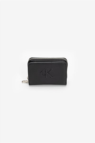 Calvin Klein Embossed Logo Zipper Wallet Lv04K1004Gub1 Wallet Lv04K1004G Ub1