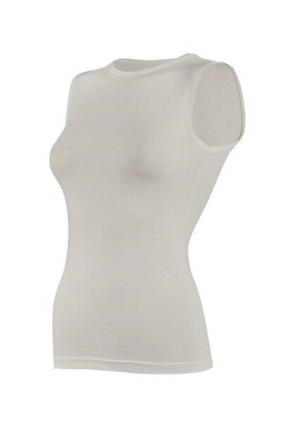 YILDIZ 2237 Tricou de damă Ecru Lycra cu mâneci zero