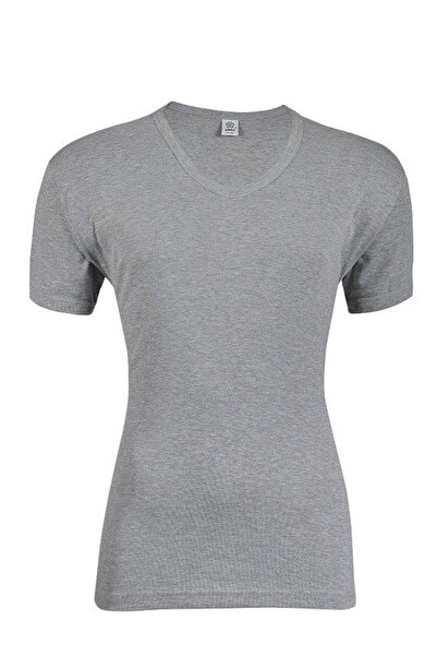 YILDIZ Yıldız 62 جسم رجالي رمادي مضلع برقبة على شكل حرف V