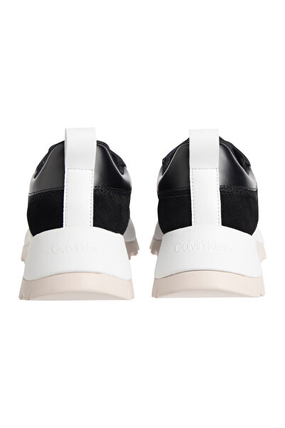 Calvin Klein Kadın Rahat Yüksek Taban Süet Detaylı Siyah Sneaker