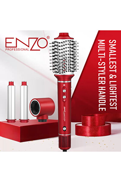 Enzo Professional فرشاة الهواء الساخن Enzo EN-6225 - مجفف ومملس شعر دوار بقوة 1500 واط