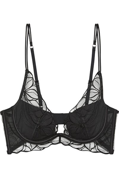 Calvin Klein Lightly Lined Plunge Black Women's Bra