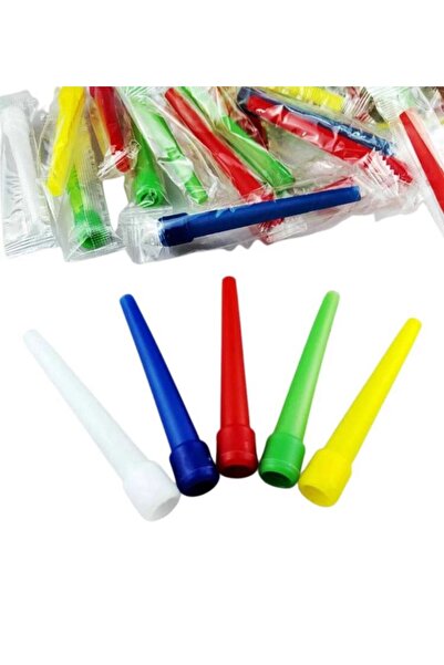 Rozen Nargile Sipsisi 5 Paket (200adet) Hijyenik Nargile Ağızlığı - Renkli Plastik Sipsi