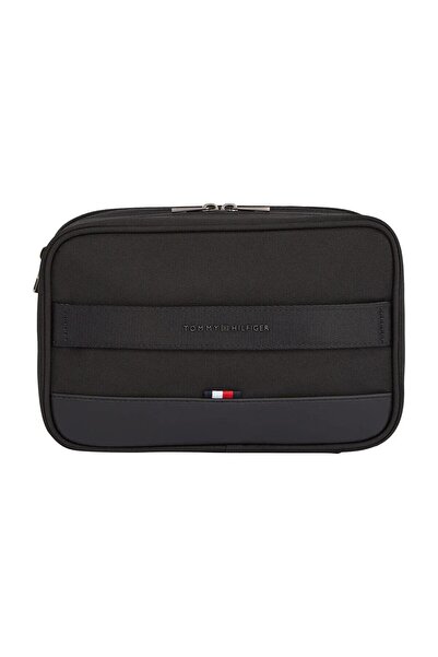 Tommy Hilfiger Black Shaving Bag Th Nylon Travel Washbag